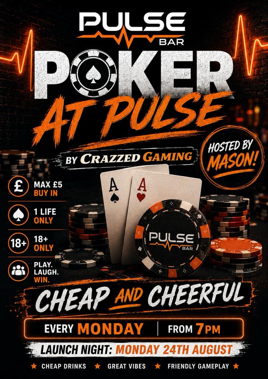 Crazzed Gaming - Poker at Pulse poster