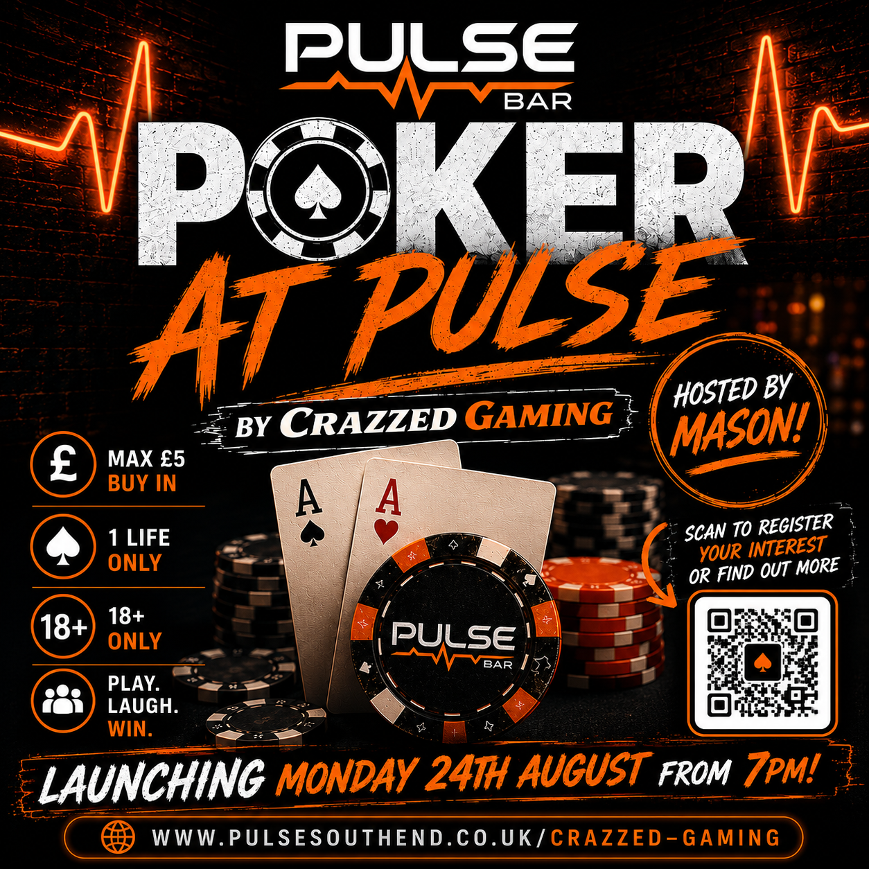 Poker at Pulse - Crazzed Gaming